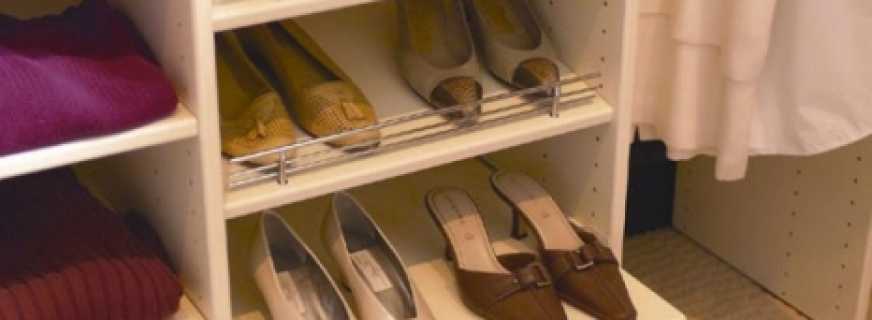 Cuenta con estantes para zapatos para el gabinete, cómo elegir