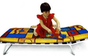 Differences of children's folding beds from other models, their features