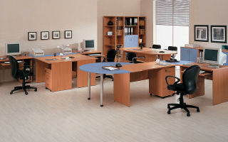 Opciones de mobiliario de oficina, descripción del modelo