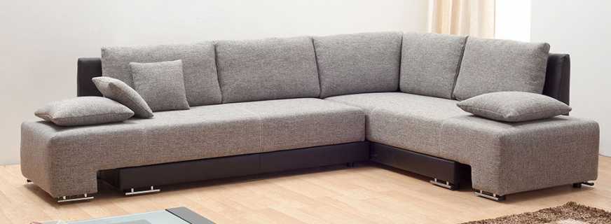 ¿Cuáles son los tamaños de un sofá angular, mecanismos de transformación?