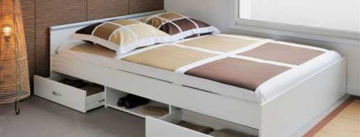 Existing double beds with drawers for storage, their functions and features