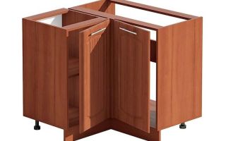 Options for corner cabinets for washing in the kitchen, how to choose