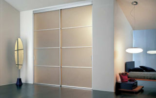 Options for sliding wardrobes with frosted glass; model overview