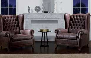 English fireplace chairs in combination with various interior styles