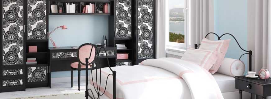 Furniture options for a teenage girl's room, features and selection rules