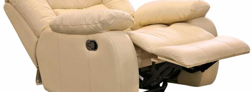 Useful functions of the recliner chair, varieties of models