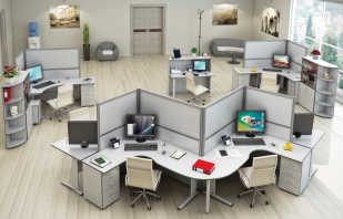 Opciones para mobiliario de oficina, modelos para personal