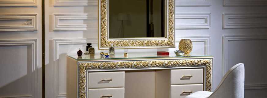 Modelos populares de tocador con espejo en el dormitorio, sus ventajas