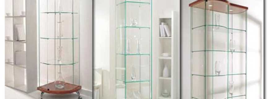 Features of glass cabinets, selection rules