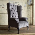 High back armchair